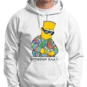 Notorious Bart - Unisex White Hoodie